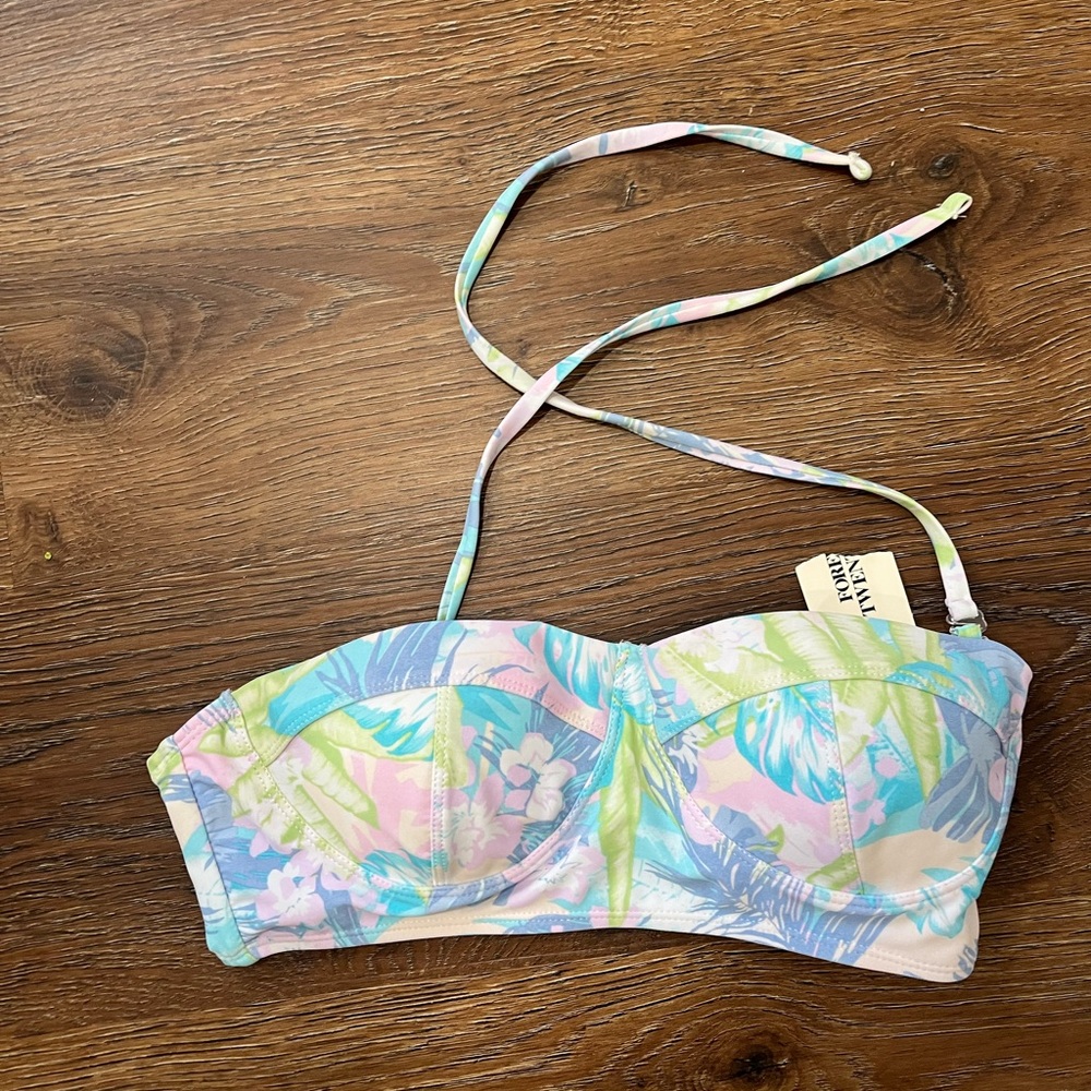 Forever 21 Pink and Blue Bikini Swimwear